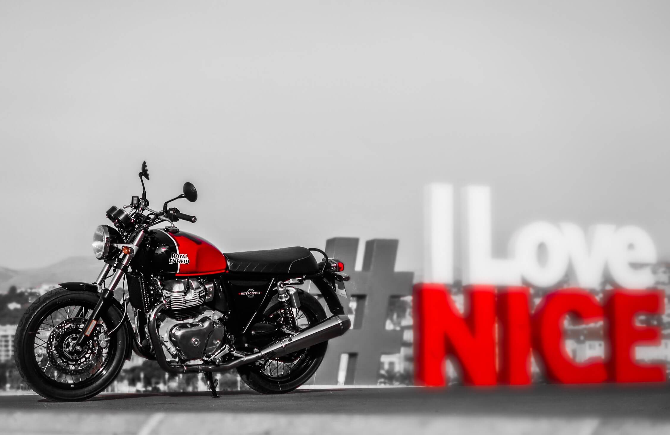 Royal Enfield Interceptor Bike'Up, sur les hauteurs de Nice
