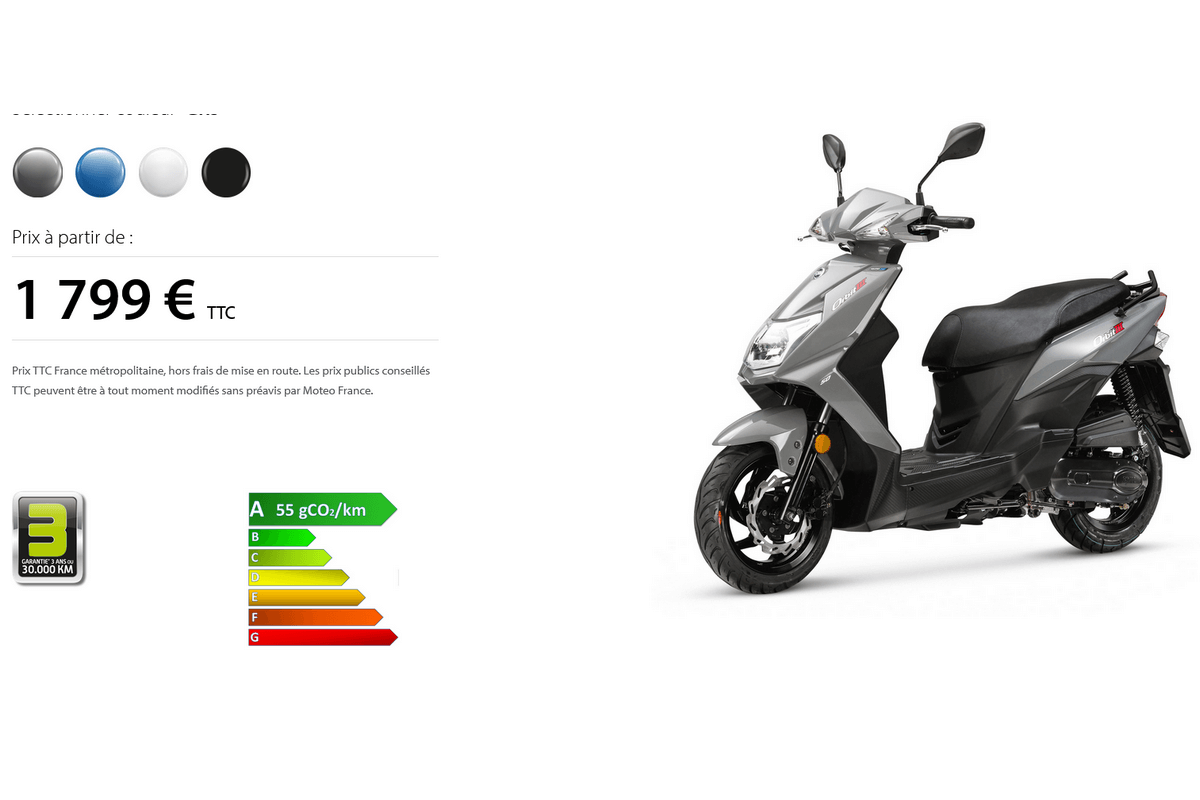 prix scooter sym 50cc 1799€